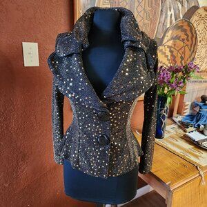 Vintage Stretch Jacket w/sequins by Song & Sung by Design Today's Sz XS